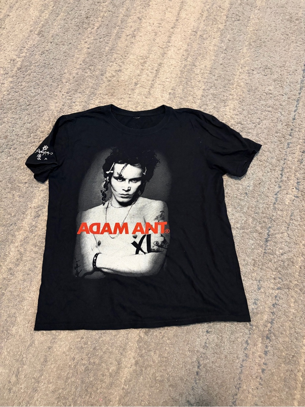 Adam Ant Anthems The Singles Tour Concert T-Shirt Men XL Black